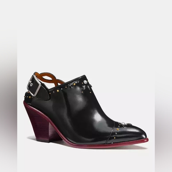Coach Women/Shoes/Loafers and flat shoes Western Mule with Prairie Rivets 7.5 - Picture 1 of 12